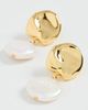 Lizzie Fortunato Lizzie Fortunato Coin Reflection Earrings Gold One - 4