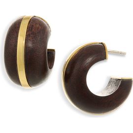Lizzie Fortunato Lizzie Fortunato Halo Acacia Wood Hoop Earrings