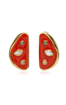 Lizzie Fortunato Lizzie Fortunato Isola Stud Earrings in Melon Red OS Gifts For Her
