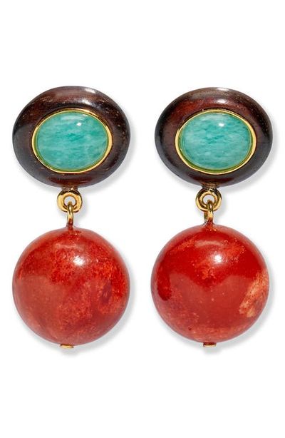 Lizzie Fortunato Lizzie Fortunato Laurel Semiprecious Stone Drop Earrings