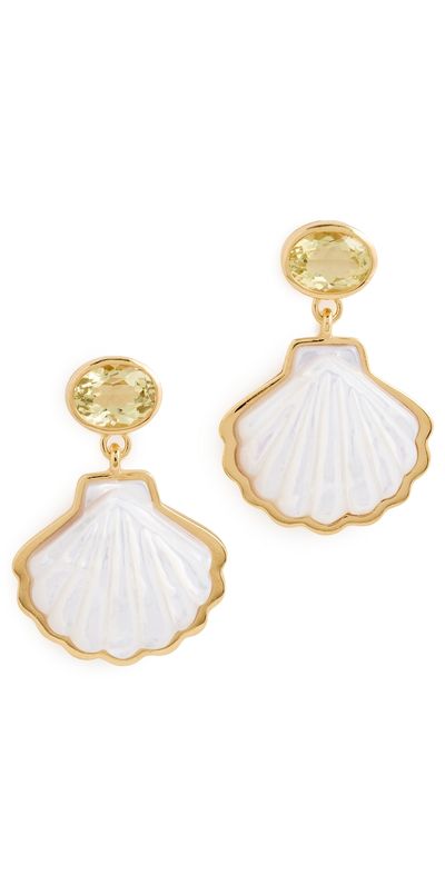 Lizzie Fortunato Lizzie Fortunato Luna Shell Earrings White One