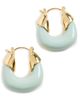 Lizzie Fortunato Lizzie Fortunato Mini Organic Hoops In Seafoam Green One - 1