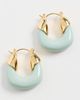 Lizzie Fortunato Lizzie Fortunato Mini Organic Hoops In Seafoam Green One - 2