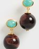 Lizzie Fortunato Lizzie Fortunato Tiger Eye Umbria Earrings Multi One - 2