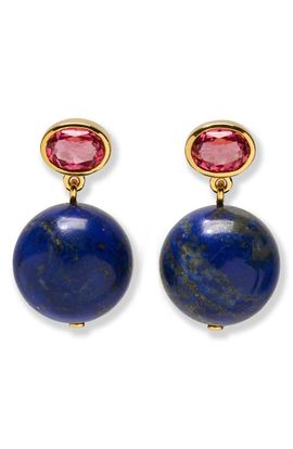 Lizzie Fortunato Lizzie Fortunato Umbria Rhodolite & Lapis Drop Earrings