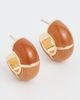 Lizzie Fortunato Lizzie Fortunato Zellige Hoops In Peach Aventurine Orange One - 2