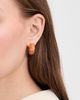 Lizzie Fortunato Lizzie Fortunato Zellige Hoops In Peach Aventurine Orange One - 3