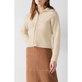 LK Bennett LK Bennett Shea Merino Wool Blend Zip-Up Cardigan