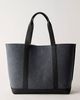 L.L.Bean L. L.Bean Leather Trim Wool Tote - 1