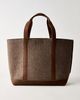 L.L.Bean Leather Trim Wool Tote - 1