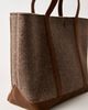 L.L.Bean Leather Trim Wool Tote - 3