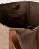 L.L.Bean Leather Trim Wool Tote - 4