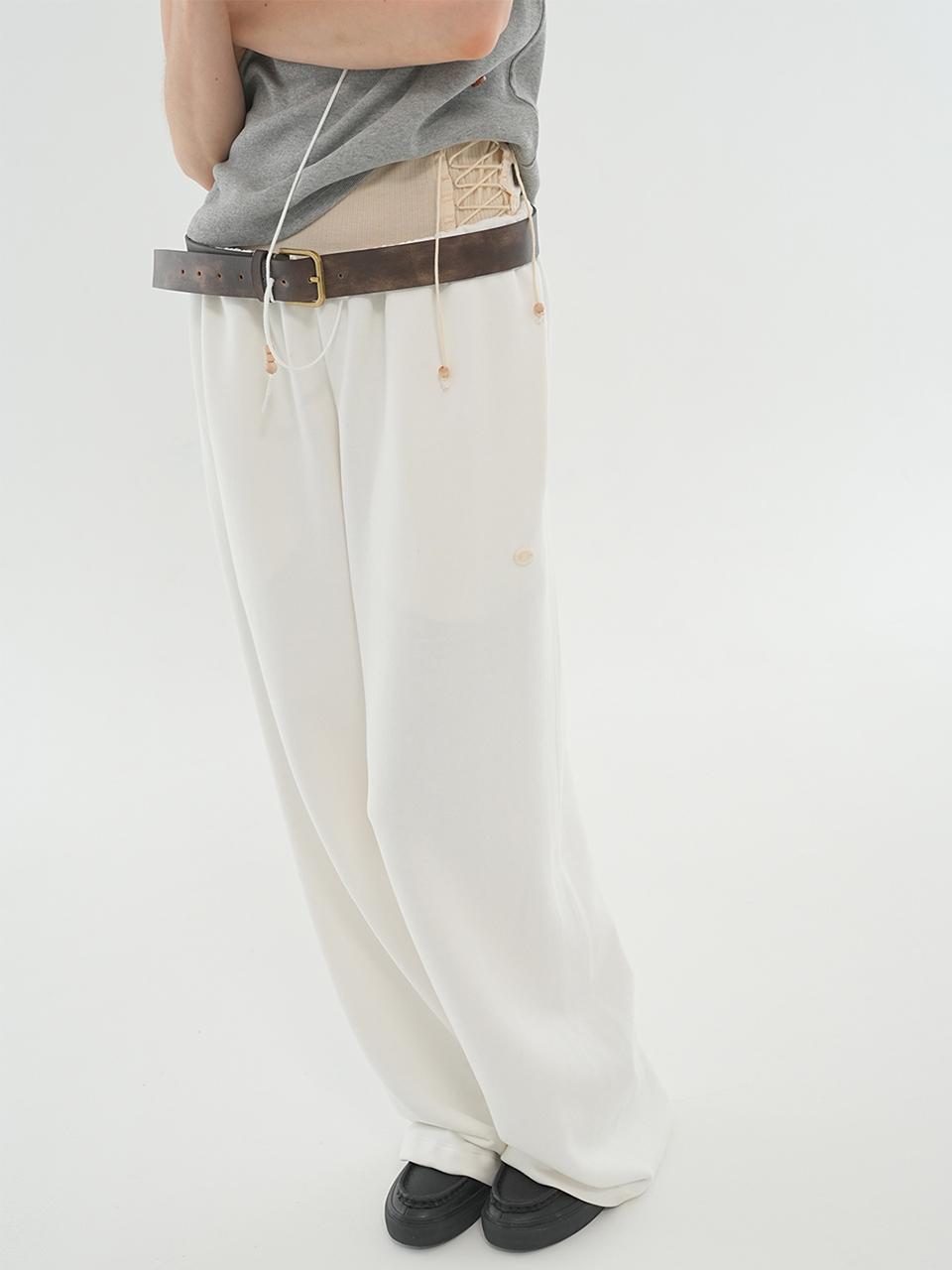 LLLDESIGNSTUDIO LLL 90S SWEAT PANTS_MILKY WHITE