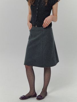 LO61 Agnes Wool Skirt in Grey