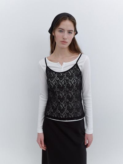 LO61 Daria Lace Top [Black]
