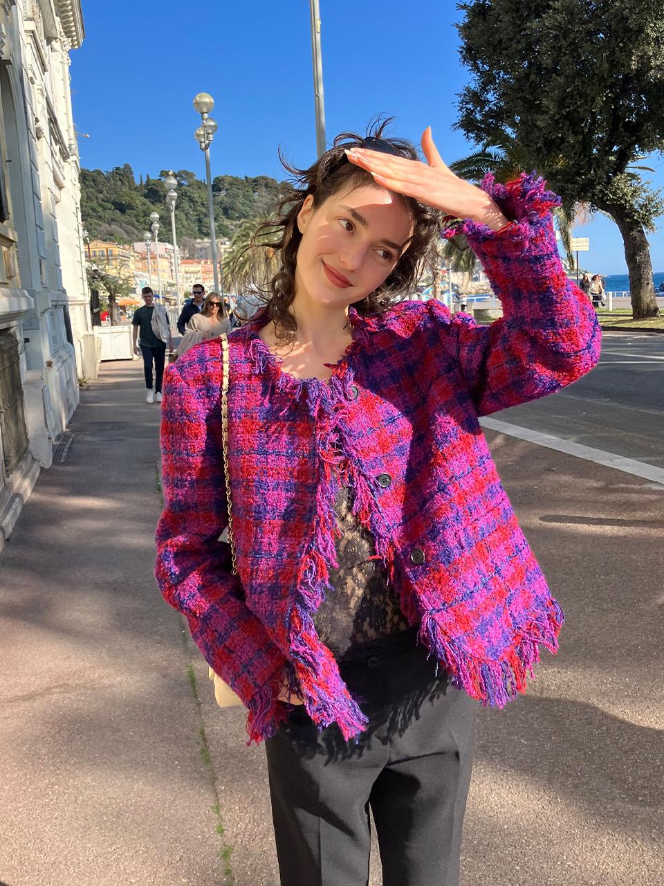 LO61 Fringed Tweed Jacket