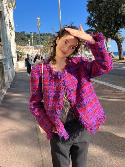 LO61 Fringed Tweed Jacket
