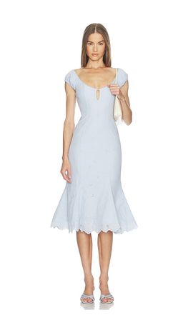 LOBA LOBA Bonita Eyelet Midi Dress