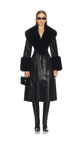 LOBA LOBA Juliette Faux Leather Coat