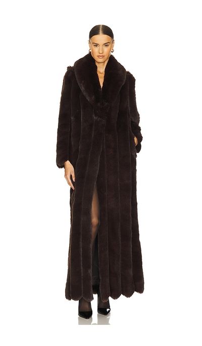 LOBA LOBA Luciana Faux Fur Maxi Coat