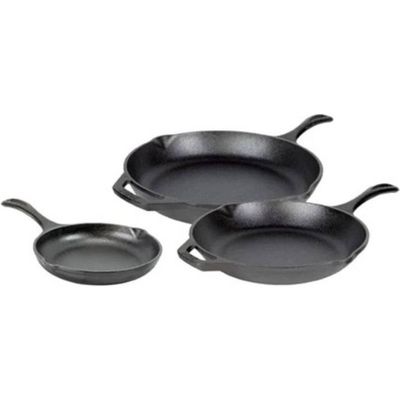 LODGE LODGE Chef Collection 3-Piece Cast Iron Skillet Set