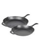 LODGE LODGE Chef Collection Black Cast Iron 2-Piece Skillet Set  - 1