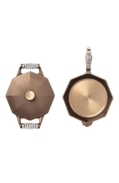 LODGE LODGE Octagonal Cast Iron 2-Piece Cookware Bundle with Dutch Oven and Skillet