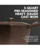 LODGE LODGE Octagonal Cast Iron Dutch Oven and Skillet Cookware Bundle - 3