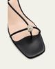 Loeffler Randall 70mm Triana Strappy Crystal Leather Mid-Heel Sandals - 5