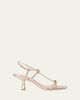 Loeffler Randall 70mm Triana Strappy Metallic Leather Sandals - 1