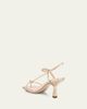 Loeffler Randall 70mm Triana Strappy Metallic Leather Sandals - 2
