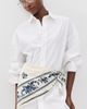 Loeffler Randall Loeffler Randall Beverly Silk Scarf Cream/Blue Silk One - 3