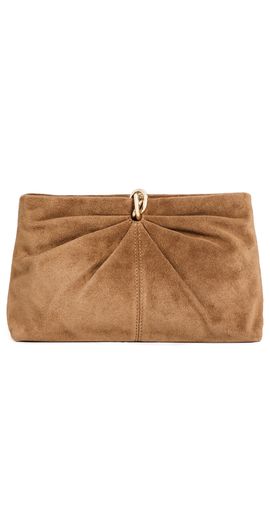 Loeffler Randall Loeffler Randall Corrine Gathered Multi Ring Suede Clutch Toffee One