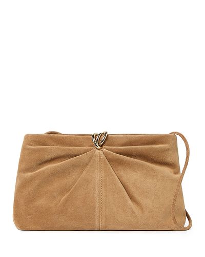 Loeffler Randall Loeffler Randall Corrine Small Gathered Suede Clutch