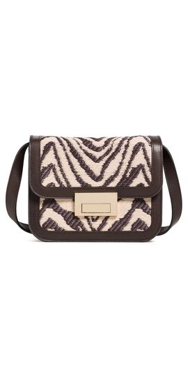 Loeffler Randall Loeffler Randall Desi Crossbody Bag with Lock Hardware Tmoro/Vintage Zebra One