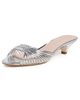 Loeffler Randall Loeffler Randall Dixie Strappy Kitten Sandals Silver - 1