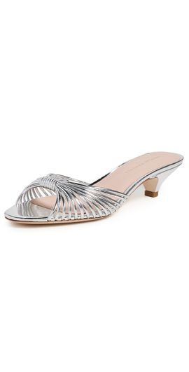 Loeffler Randall Loeffler Randall Dixie Strappy Kitten Sandals Silver