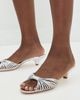 Loeffler Randall Loeffler Randall Dixie Strappy Kitten Sandals Silver - 3