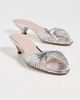 Loeffler Randall Loeffler Randall Dixie Strappy Kitten Sandals Silver - 5