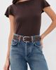 Loeffler Randall Loeffler Randall Gage Western Belt Espresso Vachetta With Tulips - 3