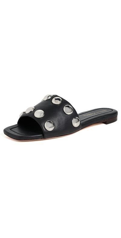 Loeffler Randall Loeffler Randall Hayes Studded Flat Sandals Black/Silver