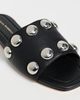 Loeffler Randall Loeffler Randall Hayes Studded Flat Sandals Black/Silver - 6