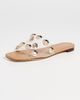 Loeffler Randall Loeffler Randall Hayes Studded Flat Sandals Clear/Dune/Champagne - 2