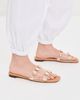 Loeffler Randall Loeffler Randall Hayes Studded Flat Sandals Clear/Dune/Champagne - 3