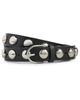 Loeffler Randall Loeffler Randall Issa Dome Studded Belt Black Vachetta w/ Studded Silver - 1