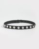 Loeffler Randall Loeffler Randall Issa Dome Studded Belt Black Vachetta w/ Studded Silver - 4
