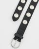 Loeffler Randall Loeffler Randall Issa Dome Studded Belt Black Vachetta w/ Studded Silver - 5
