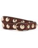 Loeffler Randall Loeffler Randall Issa Dome Studded Belt Espresso Suede w/ Studded Cham - 1