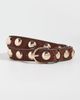 Loeffler Randall Loeffler Randall Issa Dome Studded Belt Espresso Suede w/ Studded Cham - 2