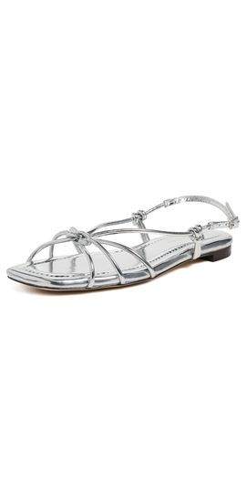Loeffler Randall Loeffler Randall Karly Strappy Flat Sandals Silver